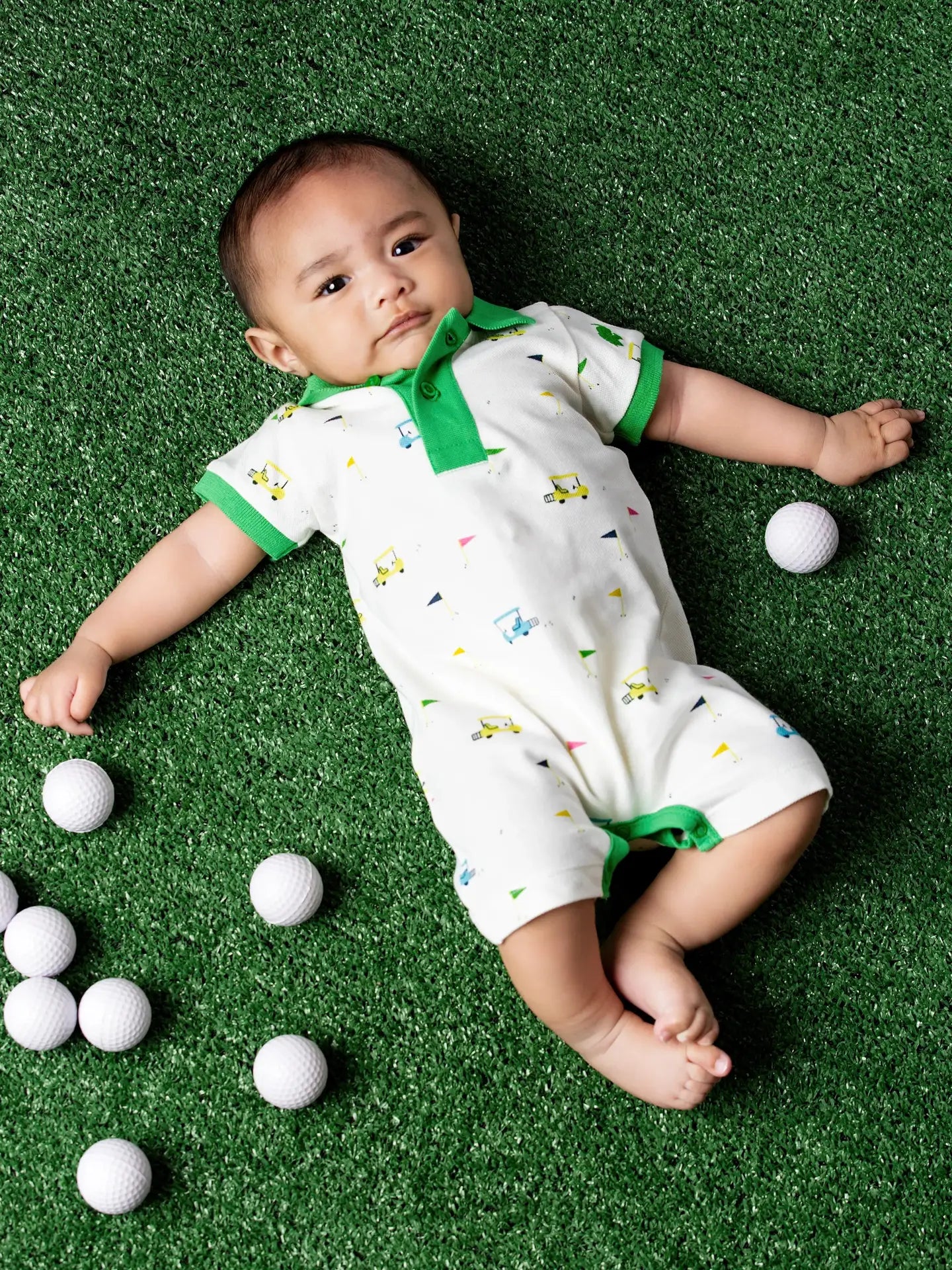 Polo Romper - Little Caddies