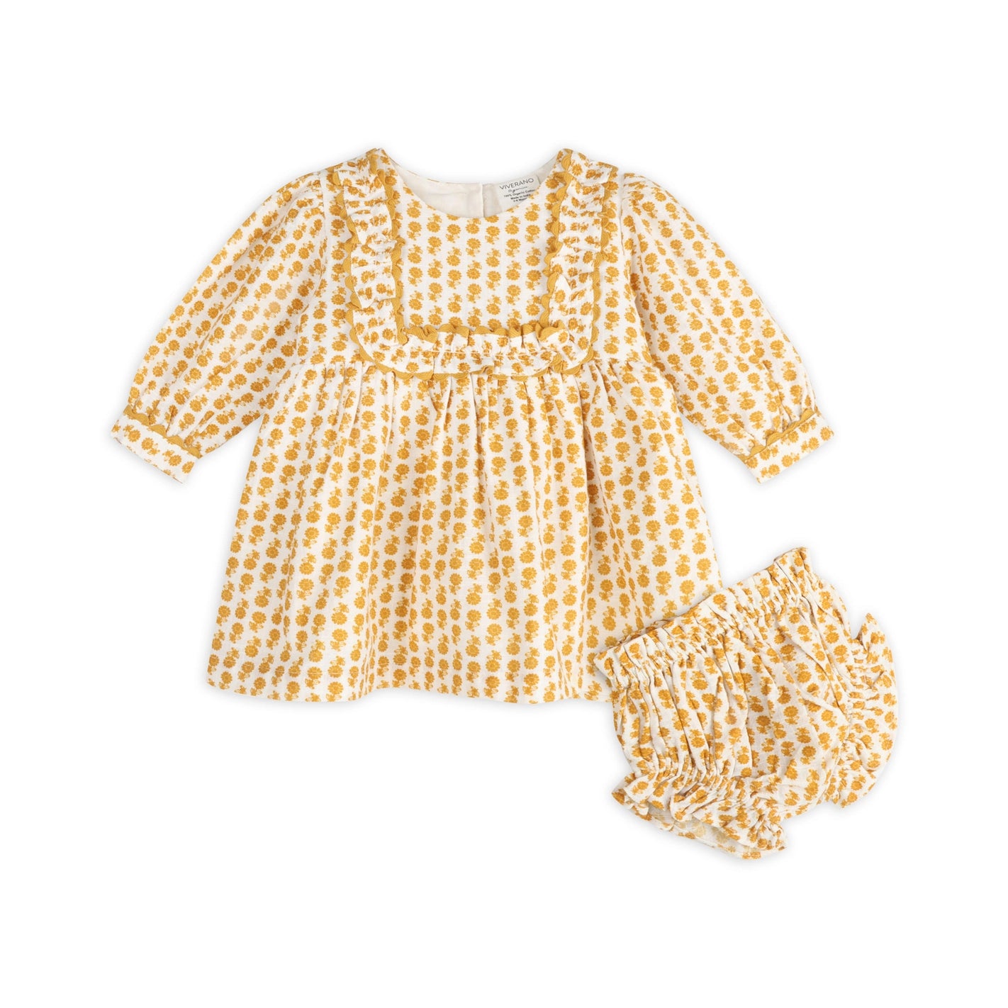 Yellow Matilda Floral Dress & Bloomer Set