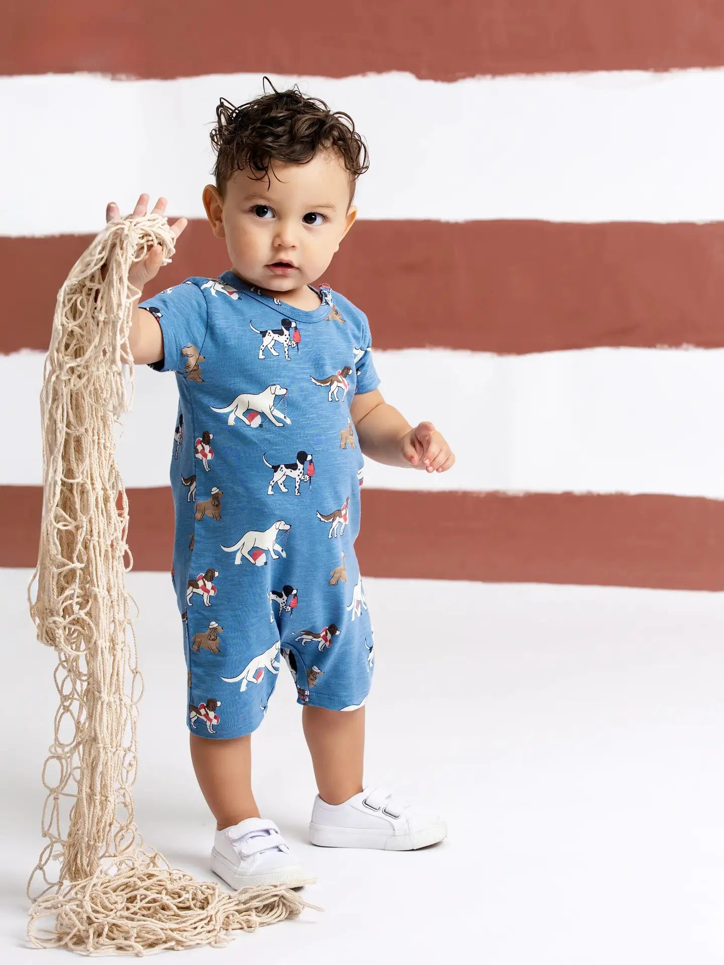Shorty Romper Nantucket Pups