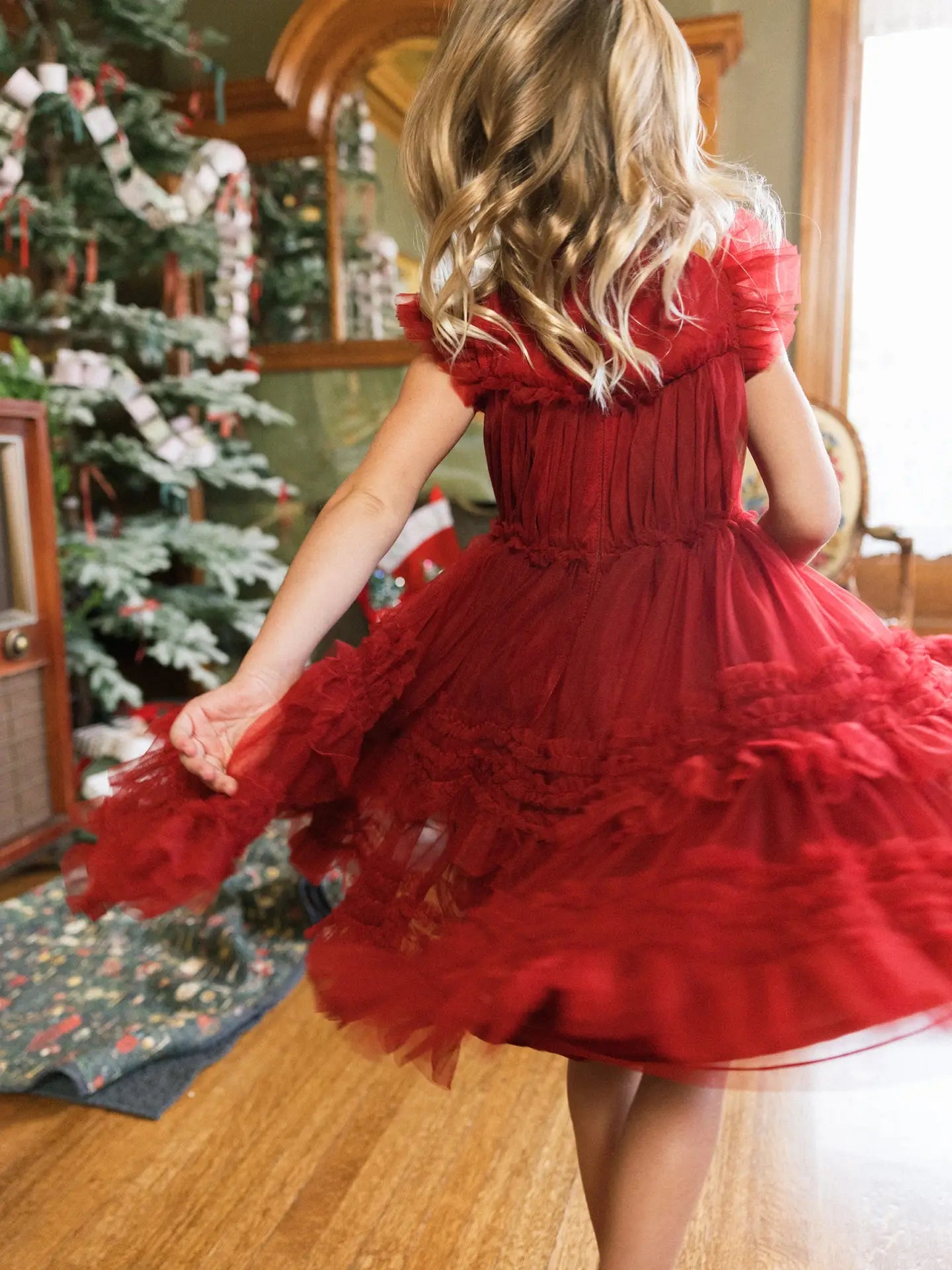 Mini Effie Dress in Garnet