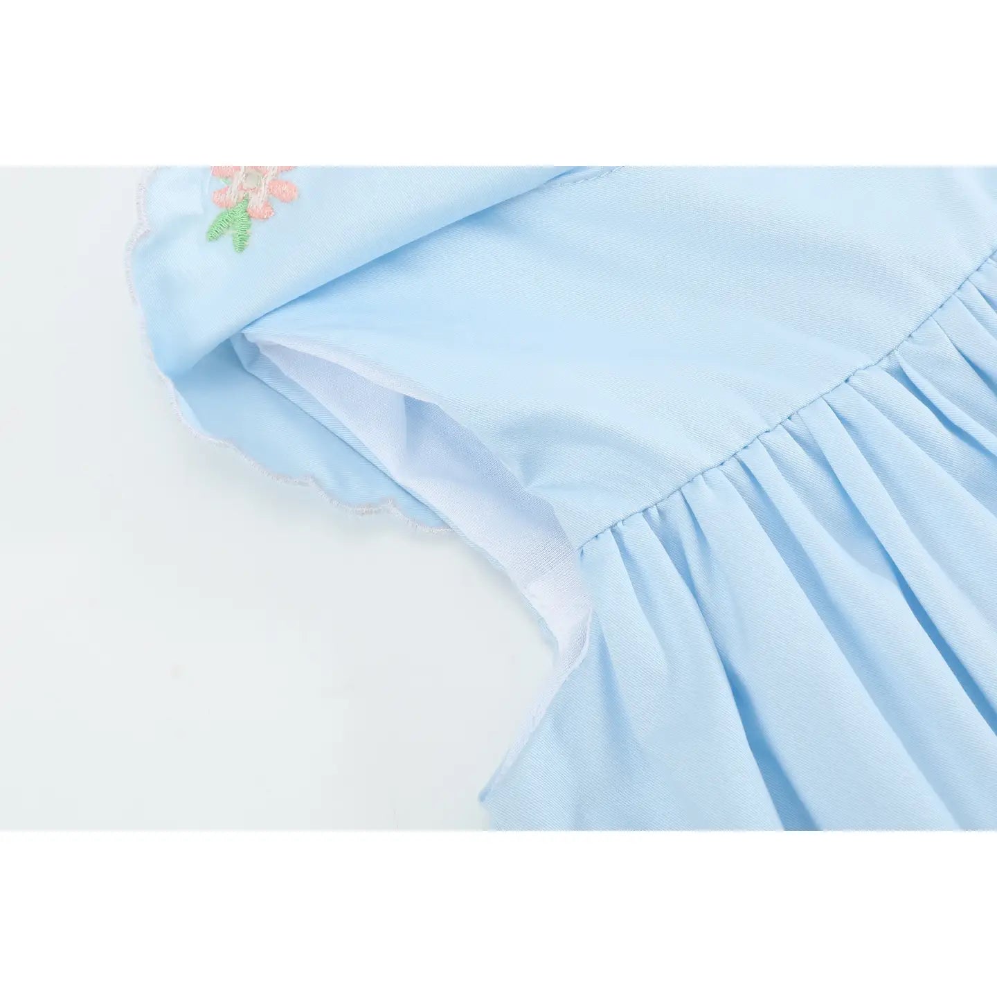 Light Blue Bunny and Flowers Dress
