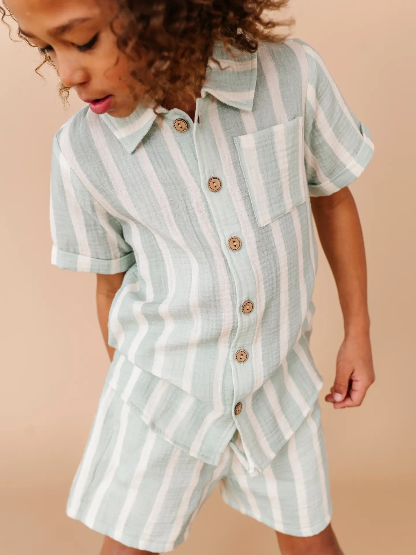 Mint Bay Stripes | LINEN SET