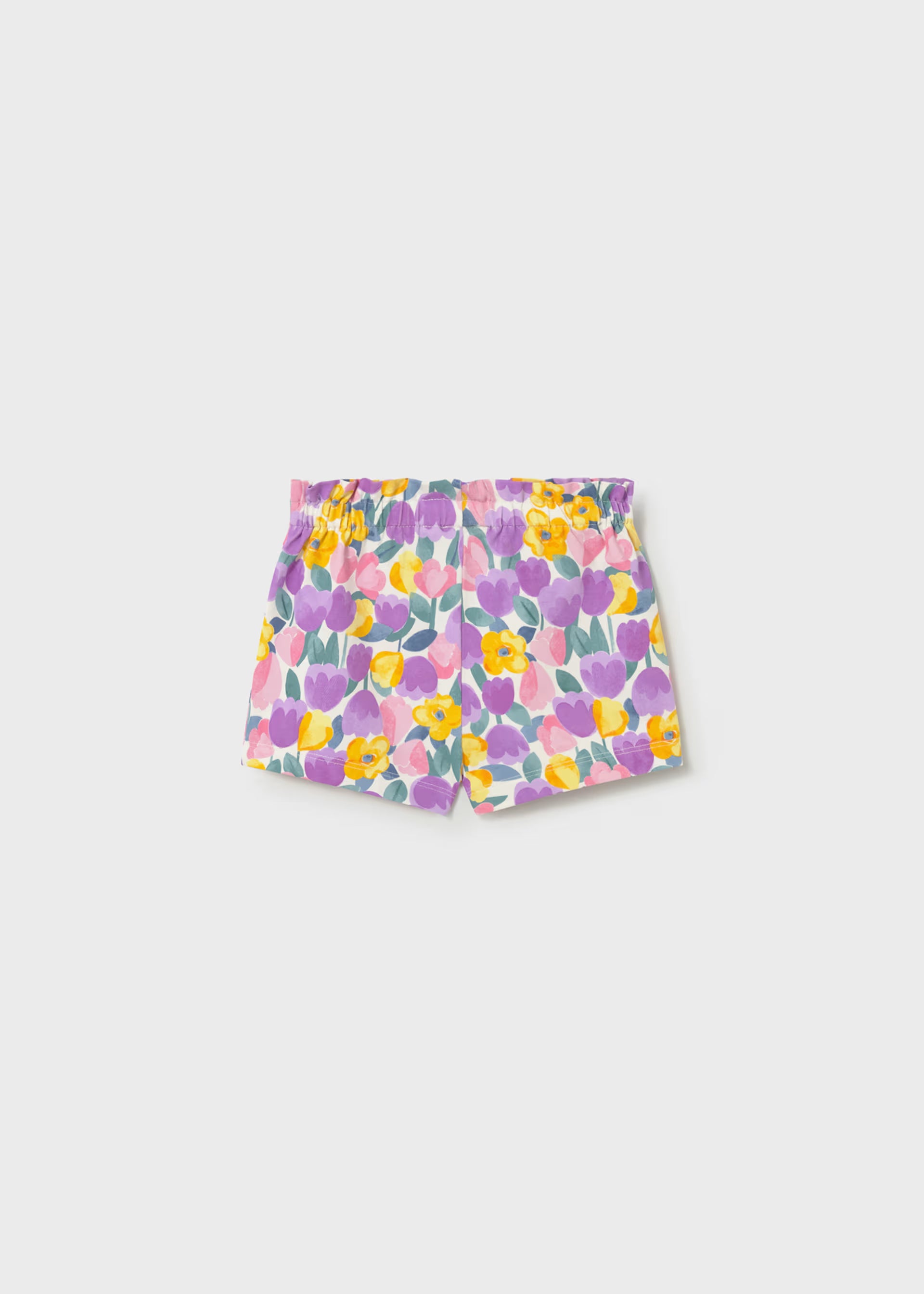 Lilac Peplum Tee & Floral Print Shorts