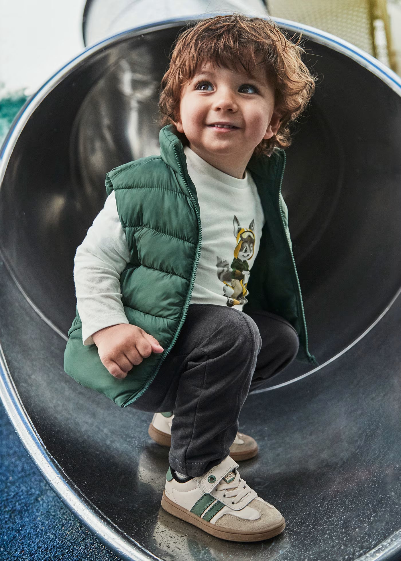 Olive Green Puffer Vest