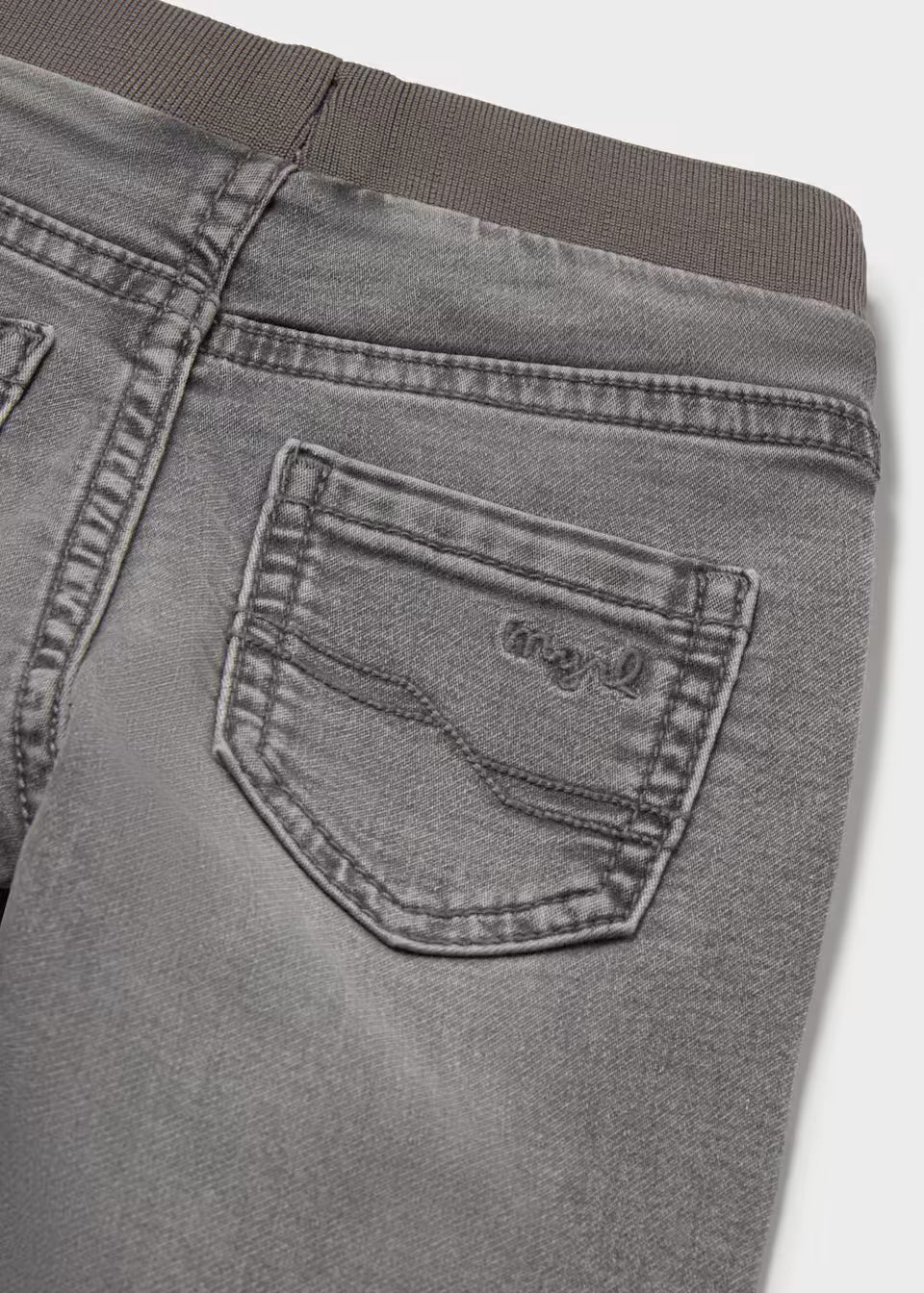 Grey Denim Joggers