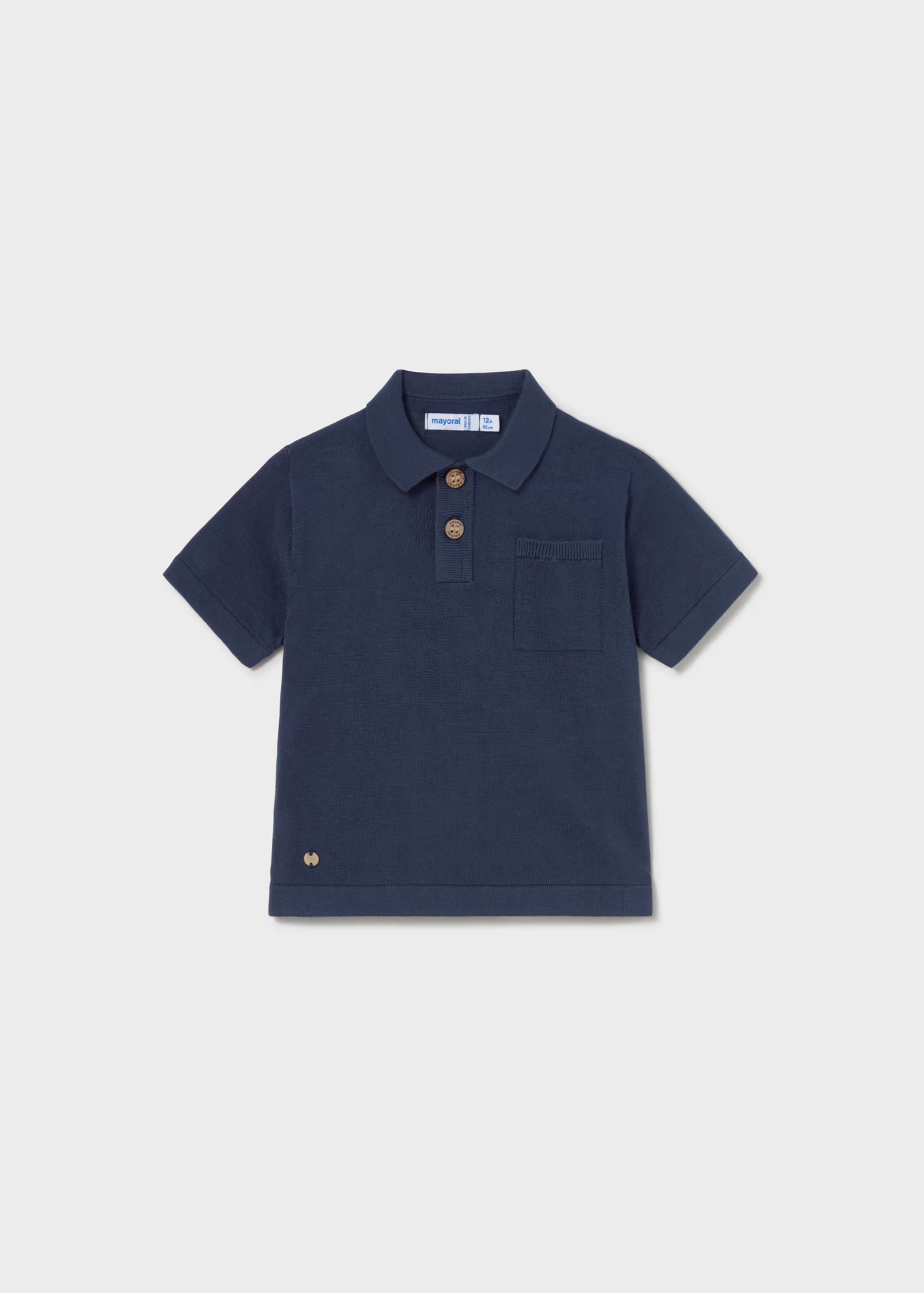 Atlantic Blue SS Knit Polo Tee