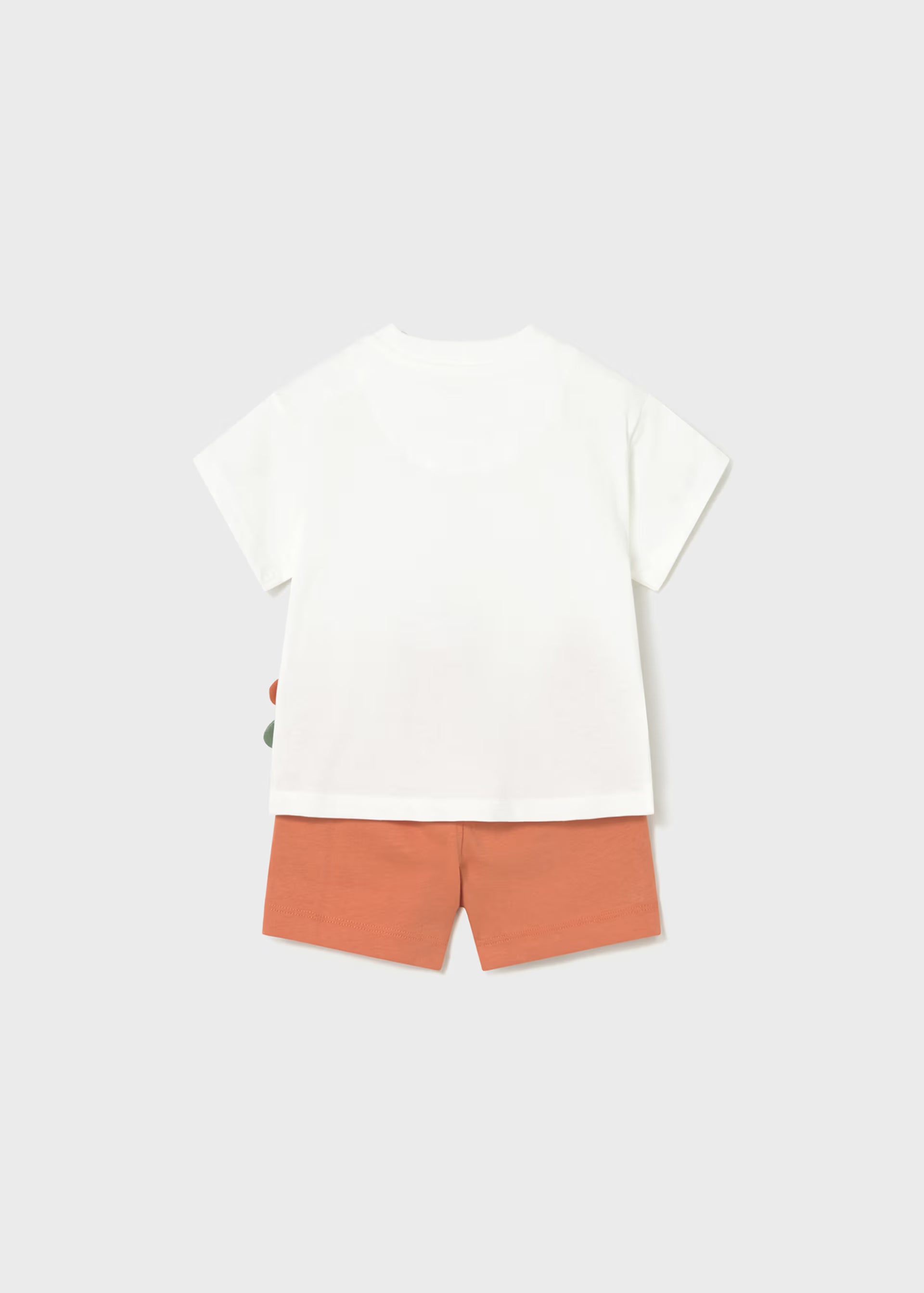 Safari Hat Lizard White Tee & Rust Shorts