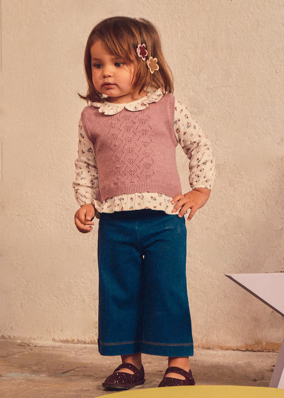 Violet Sweater Vest Leggings Set