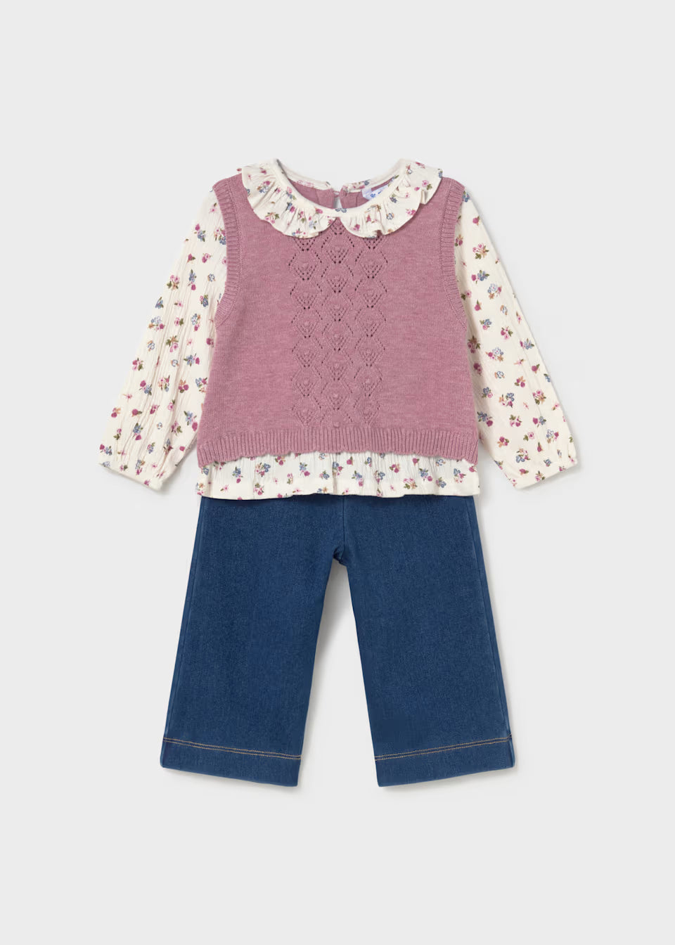 Violet Sweater Vest Leggings Set