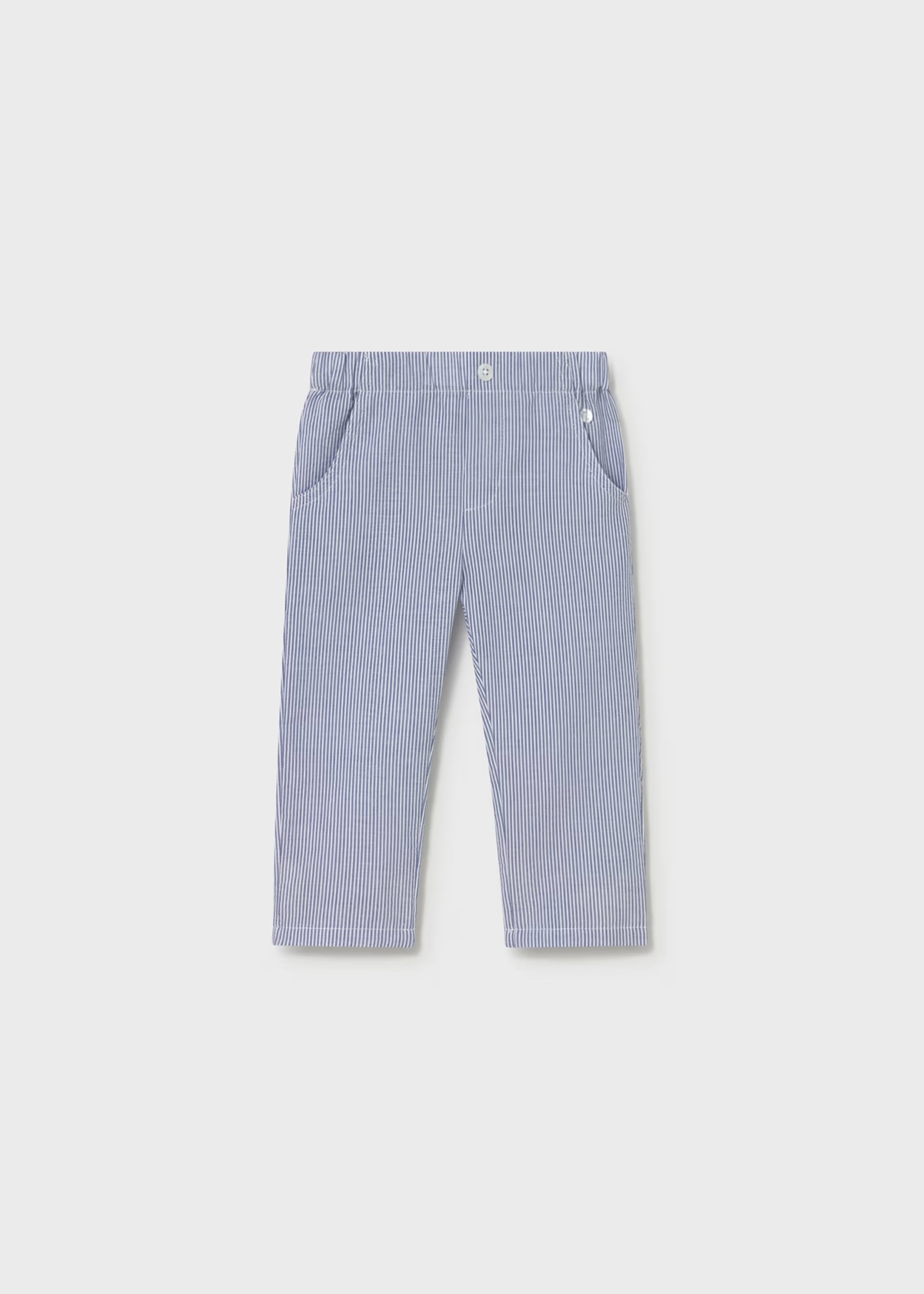 Capri Blue Striped Seersucker Pants