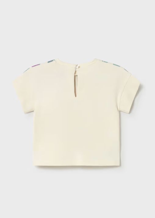 Cream Floral Bumble Bee Tee