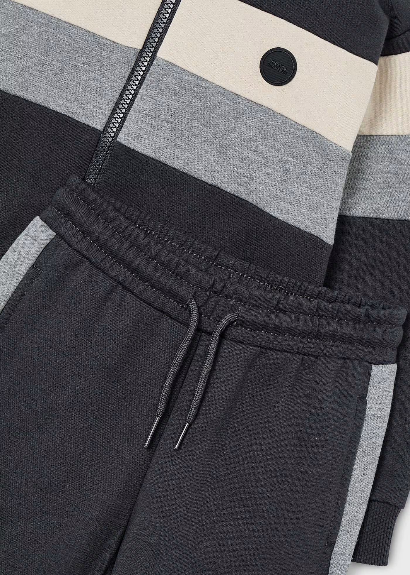 Gray Colorblock 2pc Track Suit