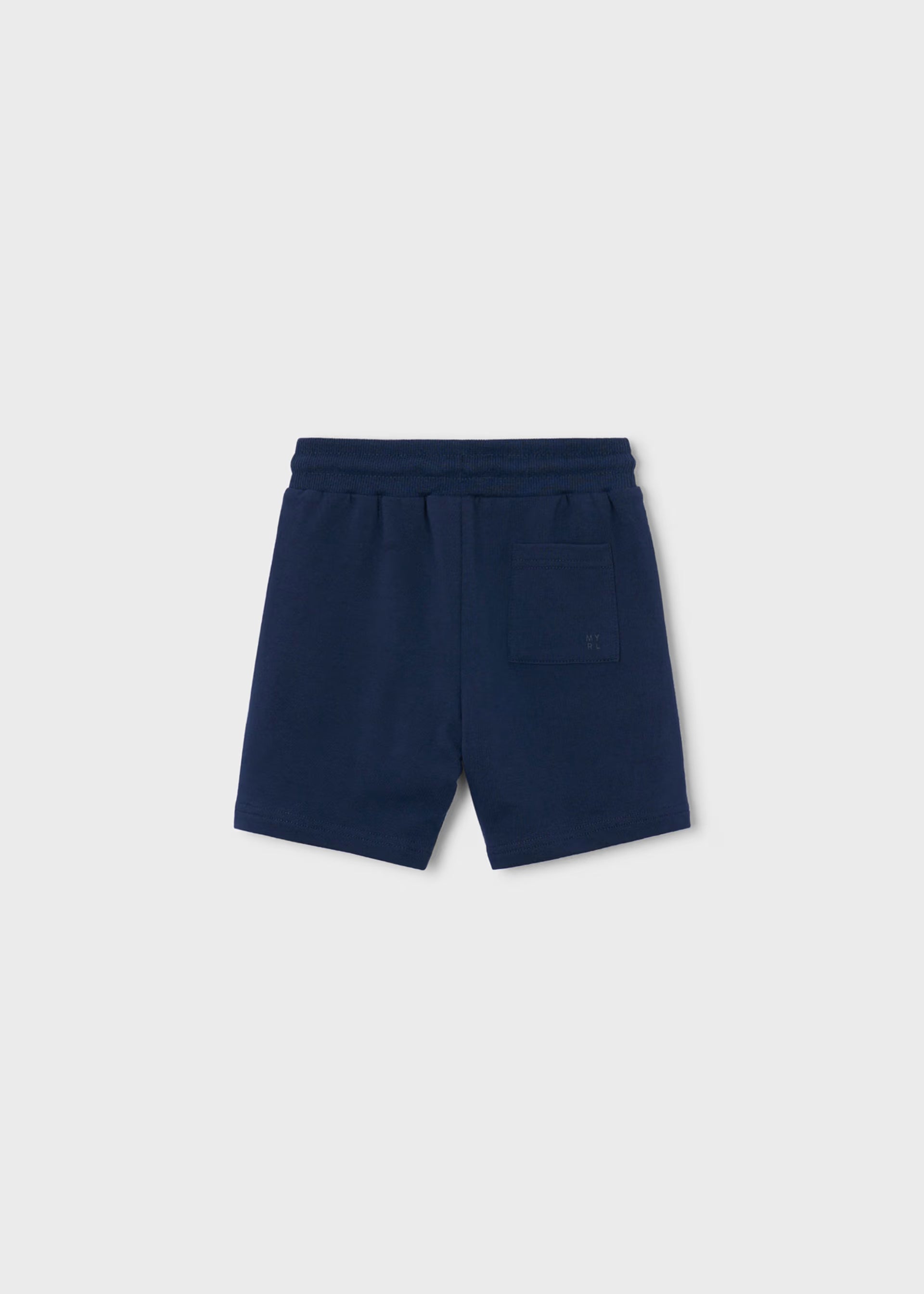 Navy Blue Basic Drawstring Shorts