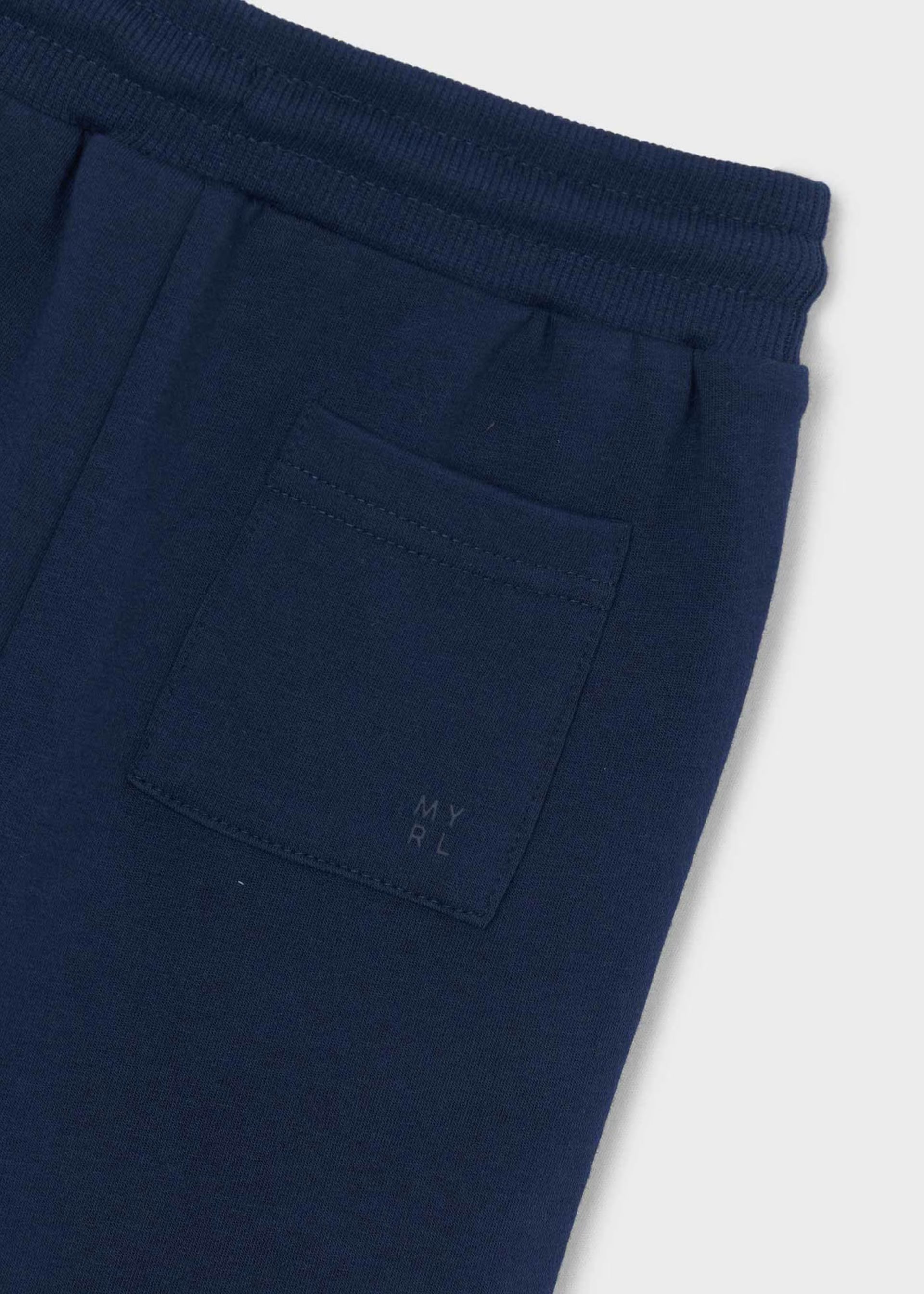 Navy Blue Basic Drawstring Shorts