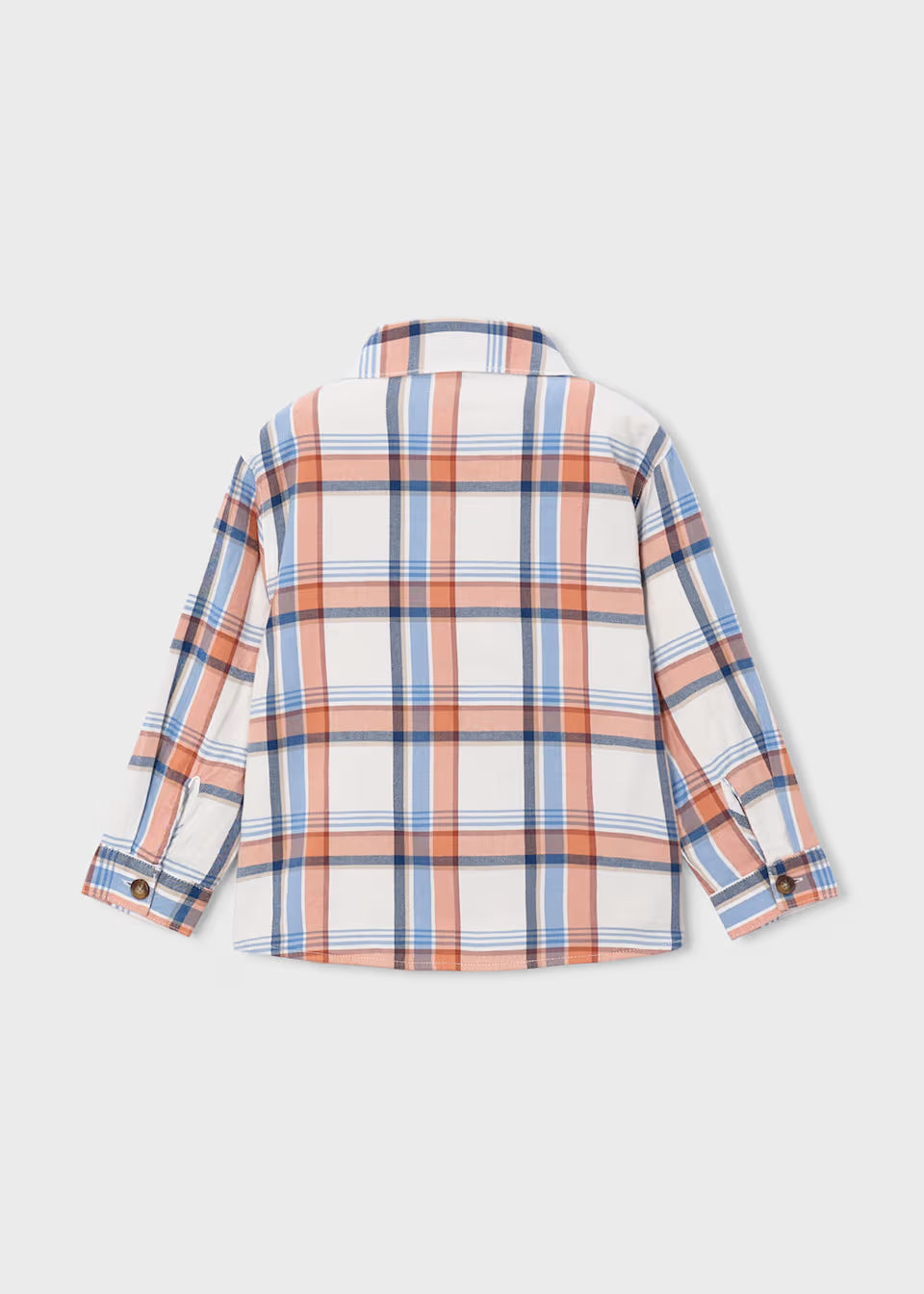 Orange and Navy Plaid Flannel