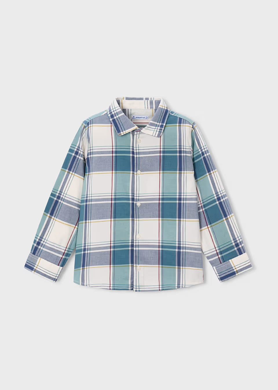 Navy and Teal Plaid Button Down