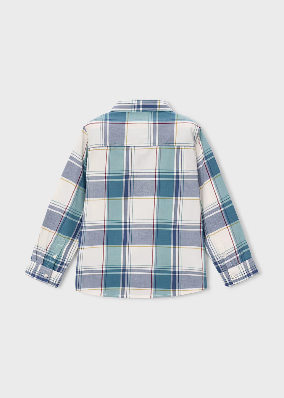 Navy and Teal Plaid Button Down