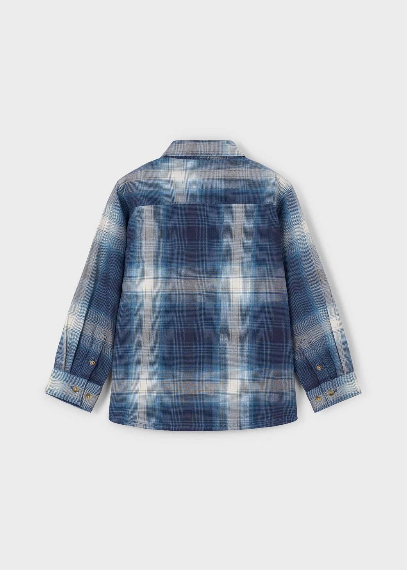 Blues Plaid LS Button Down