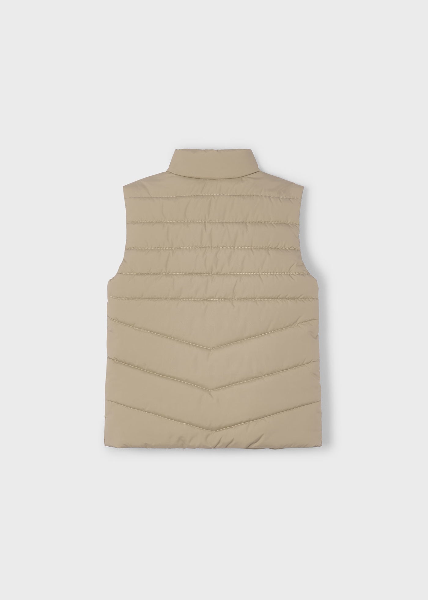 Camel Puffer Black Zip Vest