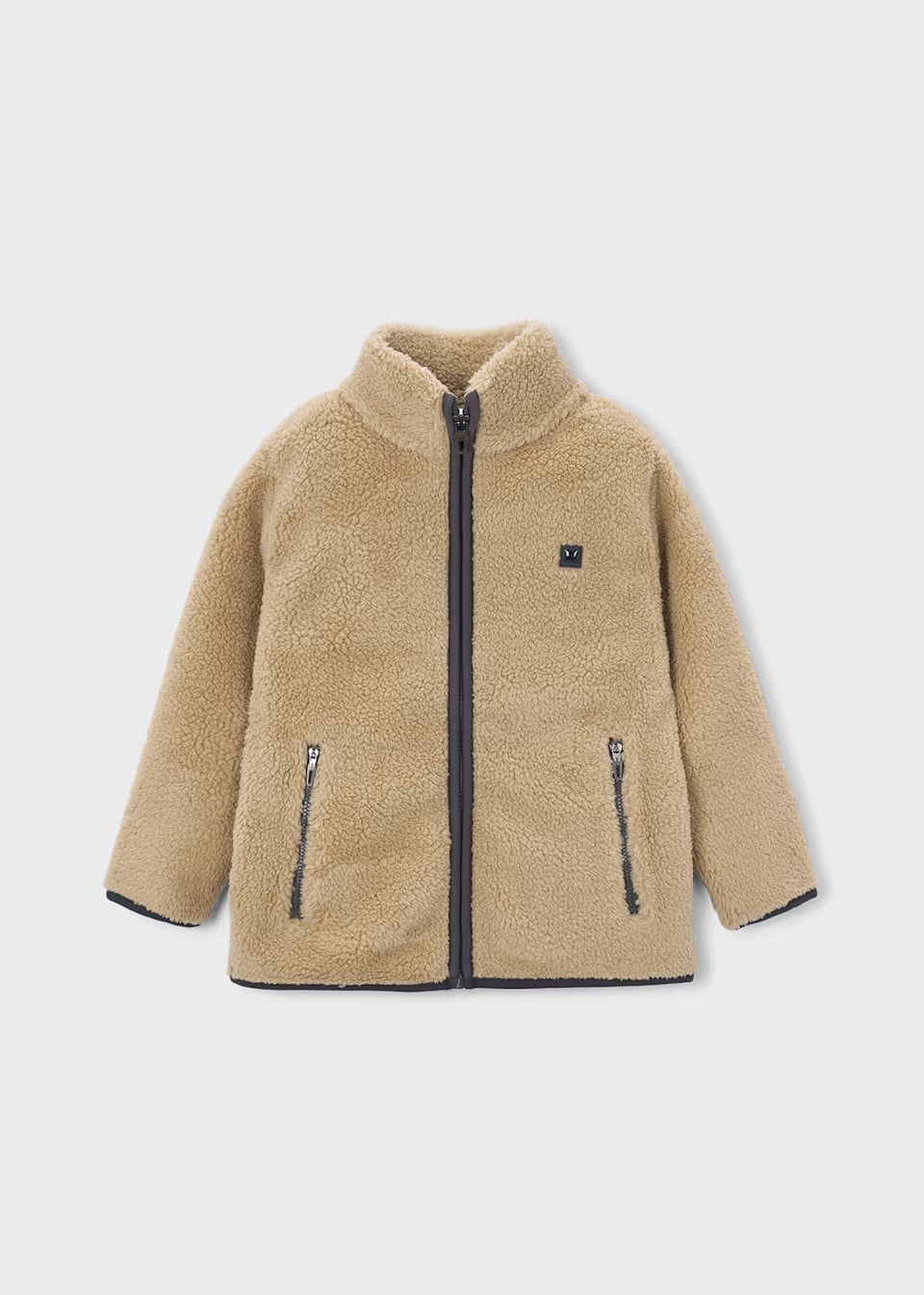Hazelnut Sherpa Zip Up Jacket