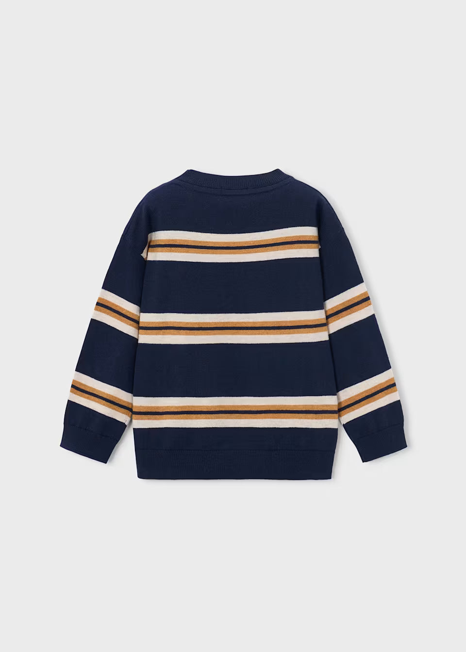 Navy and Mustard Striped Sweater