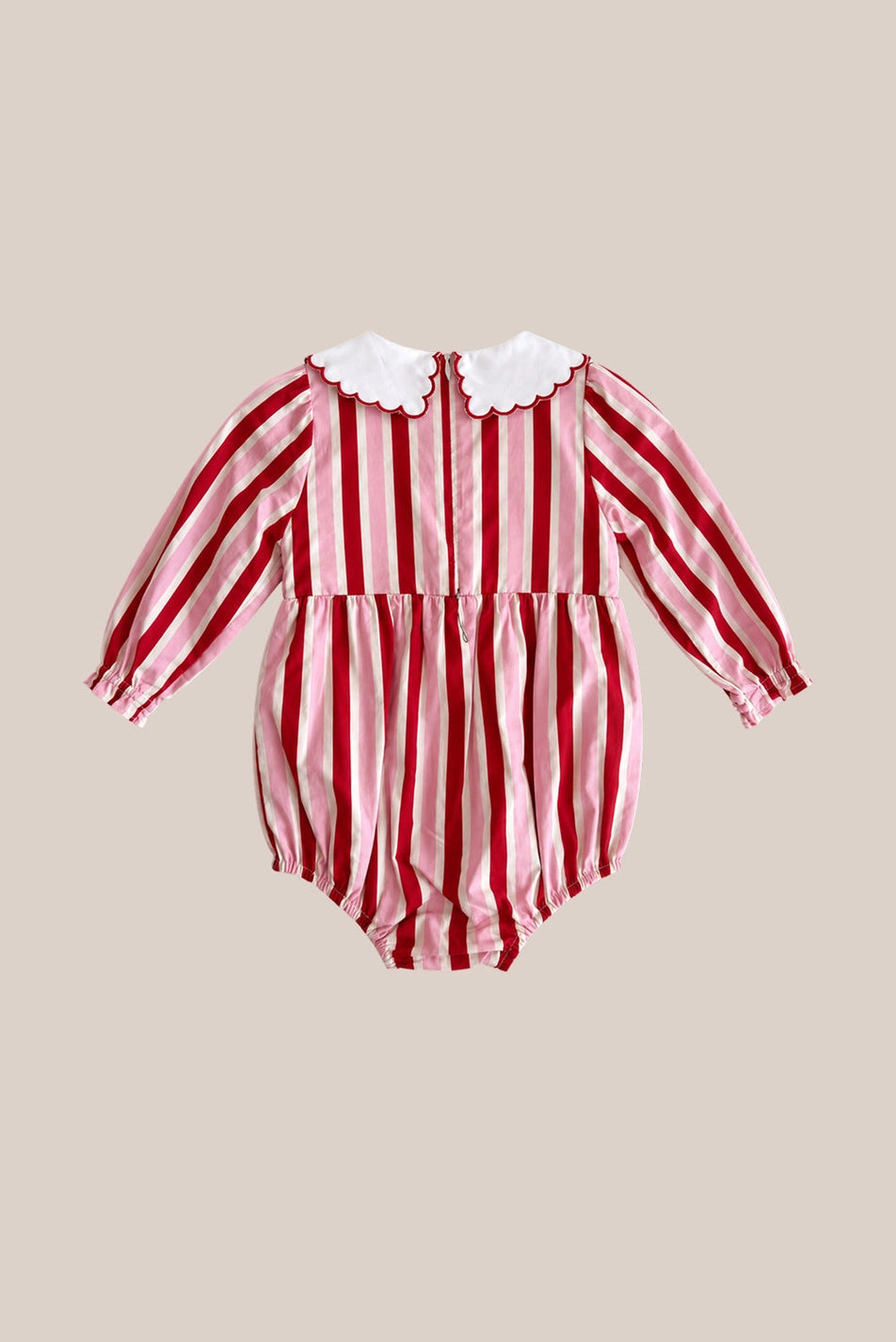 Baby Hawthorn Romper in Candy Cane Stripe