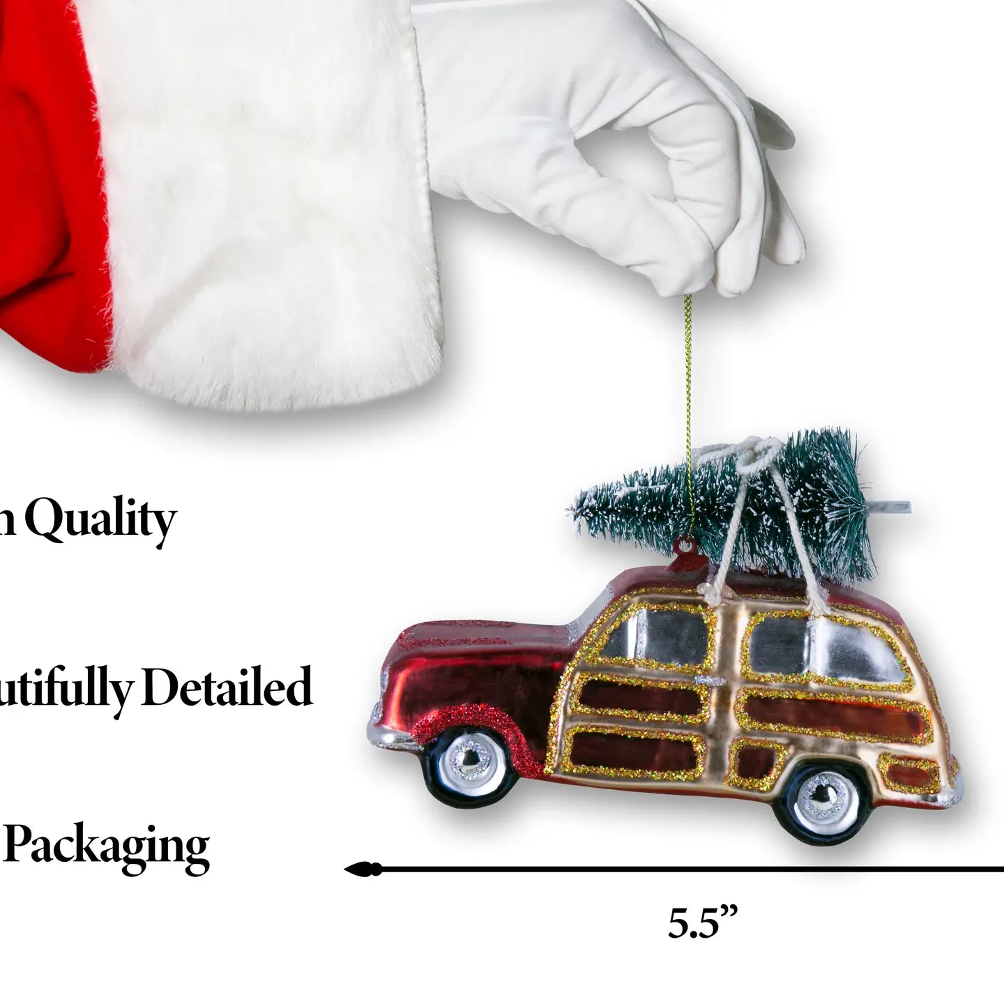 Vintage Car with Christmas Tree