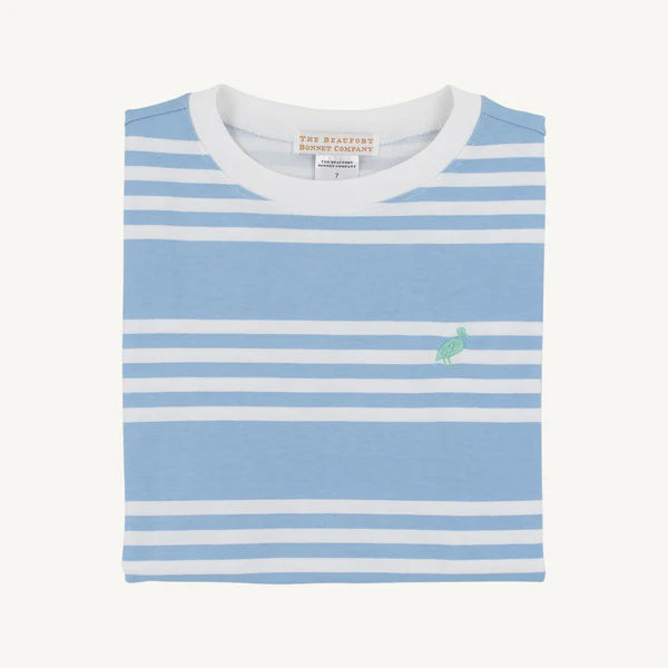 TBBC Carter Crewneck Sarasota Sky Saddle Ridge Stripe