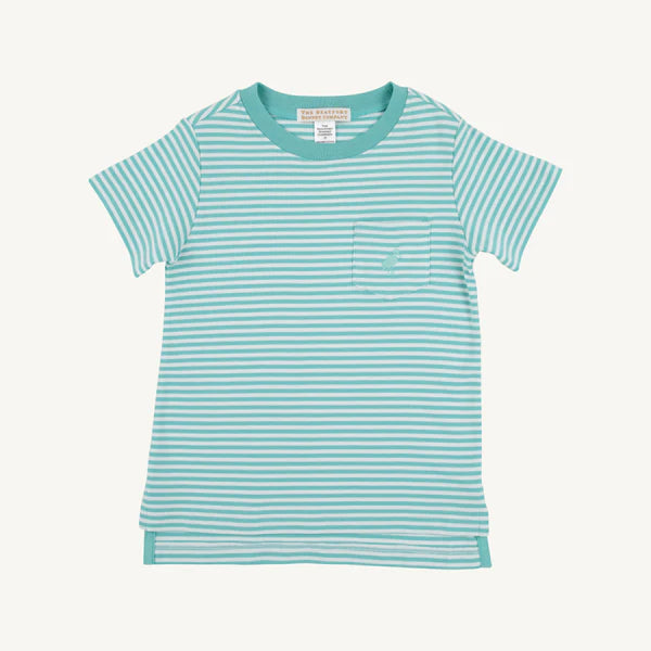 TBBC Carter Crewneck Turks Teal Stripe