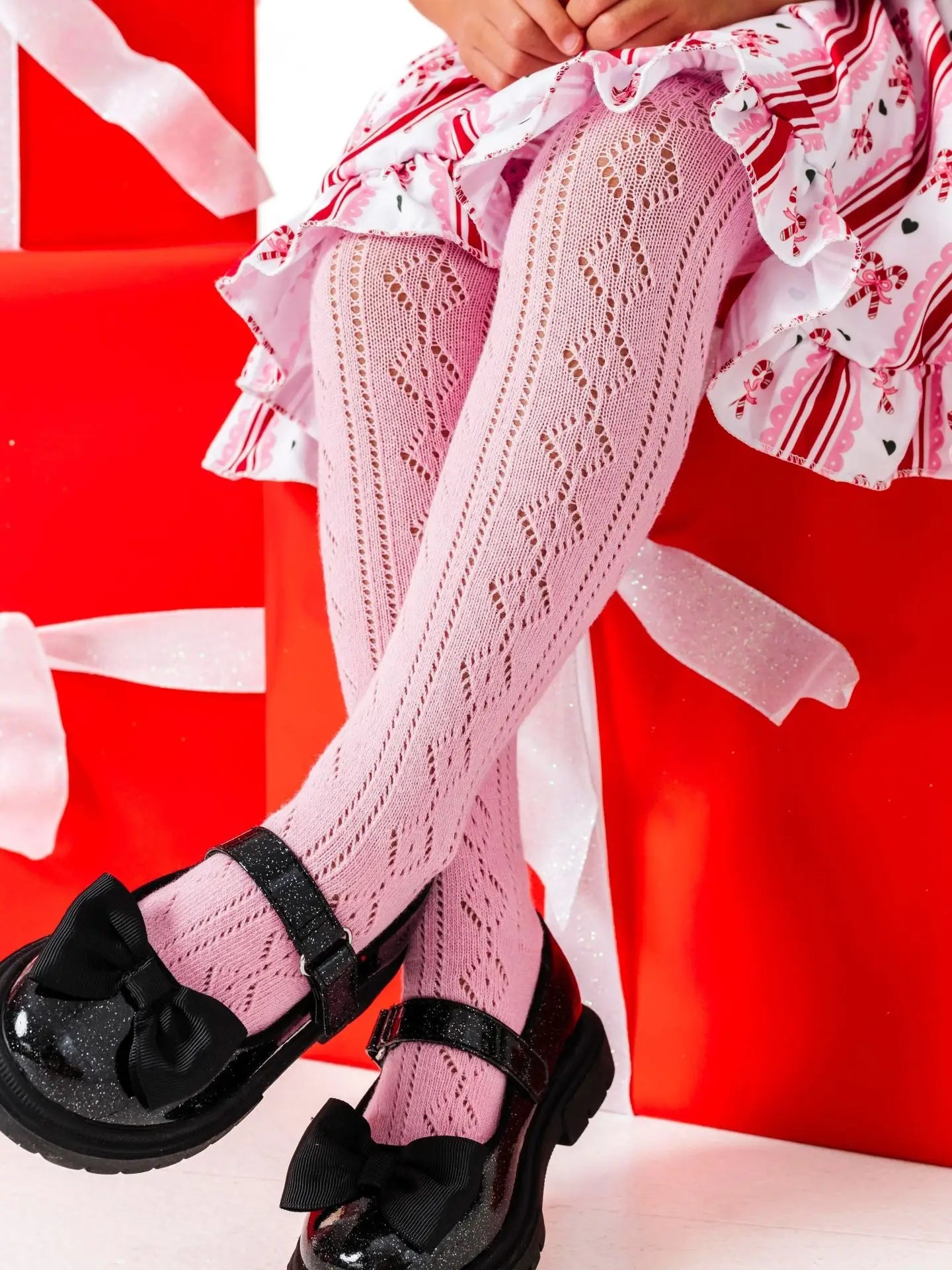 Fancy Knit Tights - Blossom
