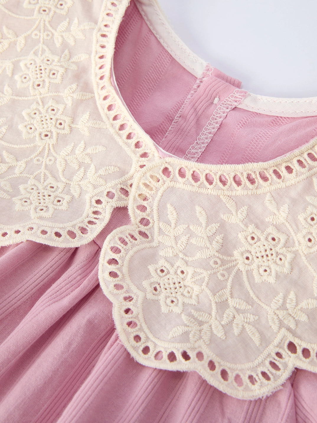 Purple Lace Collar Baby Girl Romper