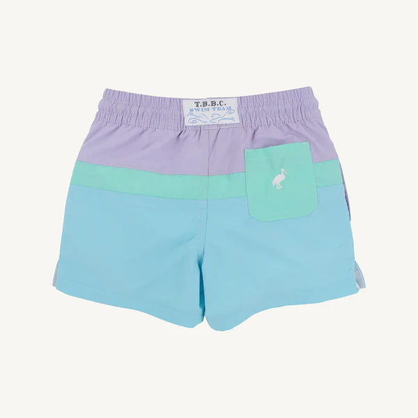 TBBC Country Club Colorblock Trunk Lavender Teal Blue