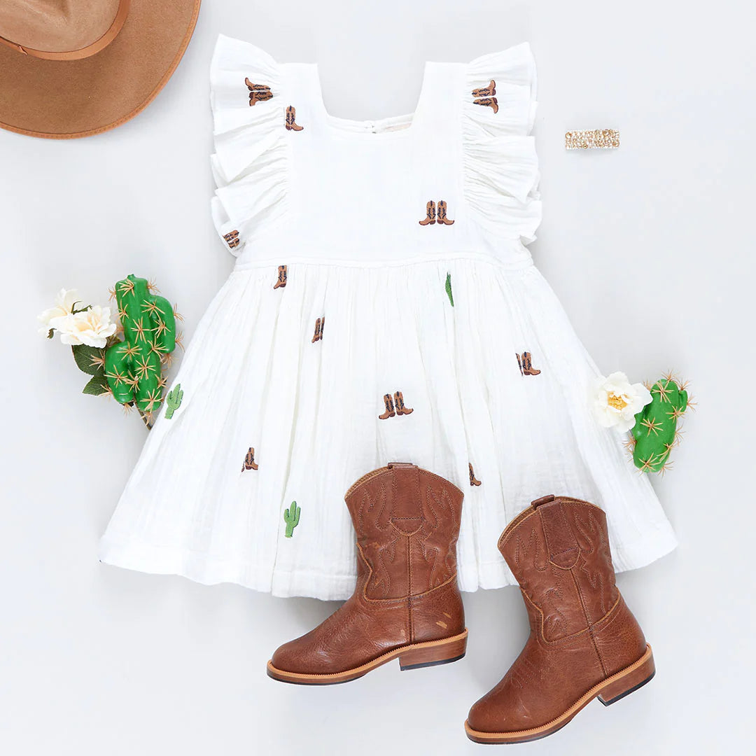 Elsie Dress Rodeo Embroidery