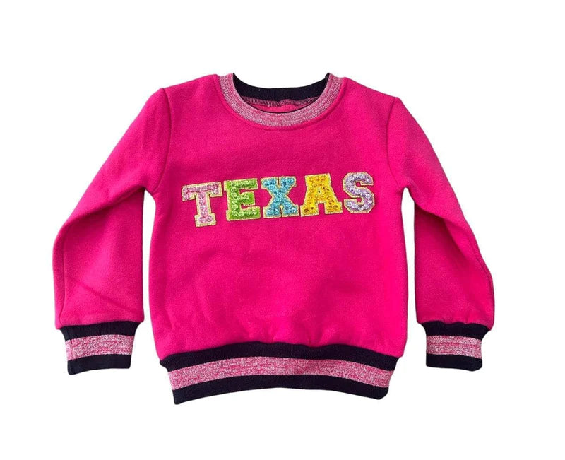 Hot Pink Texas Gem Patch Sweatshirt