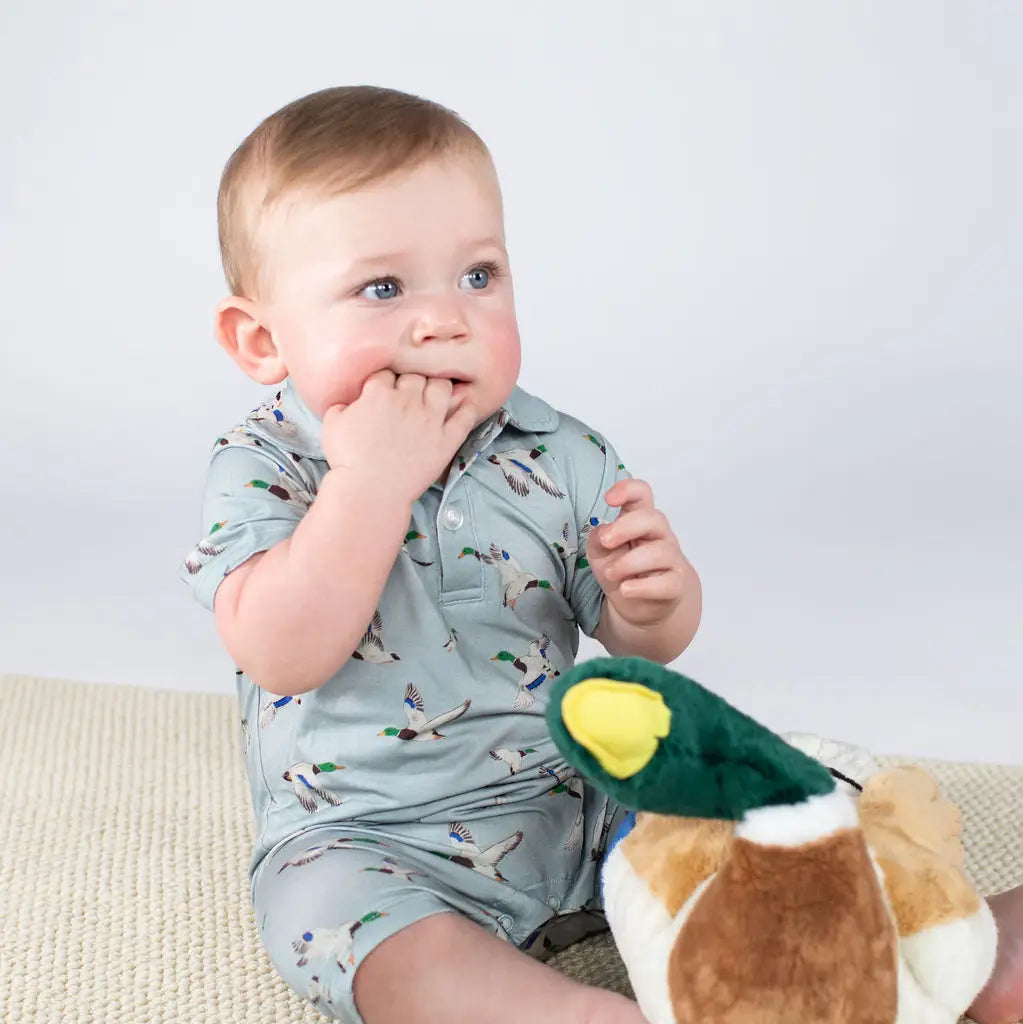 Ducks - SS Polo Romper