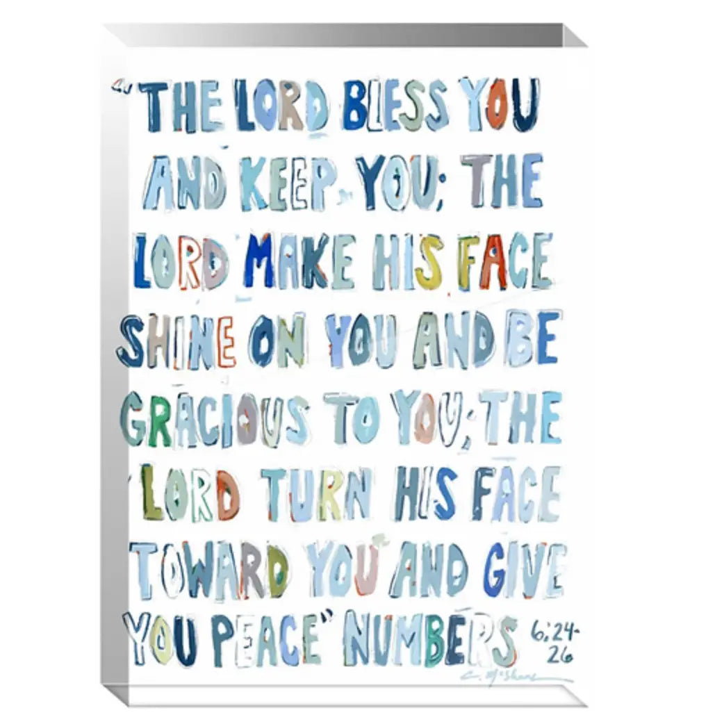"Numbers 6: 24-26" acrylic shelfie