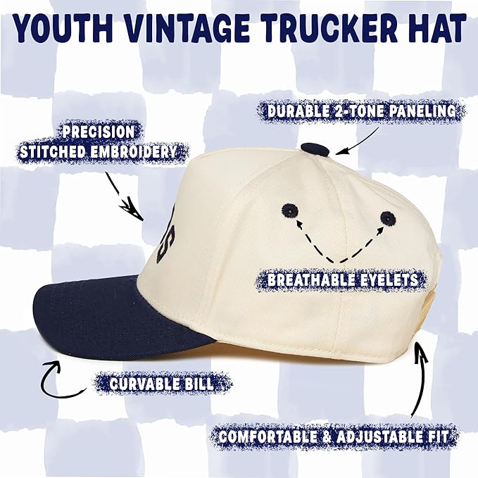 Kids/Baby Vintage Cap - Bubs (Navy/Beige)