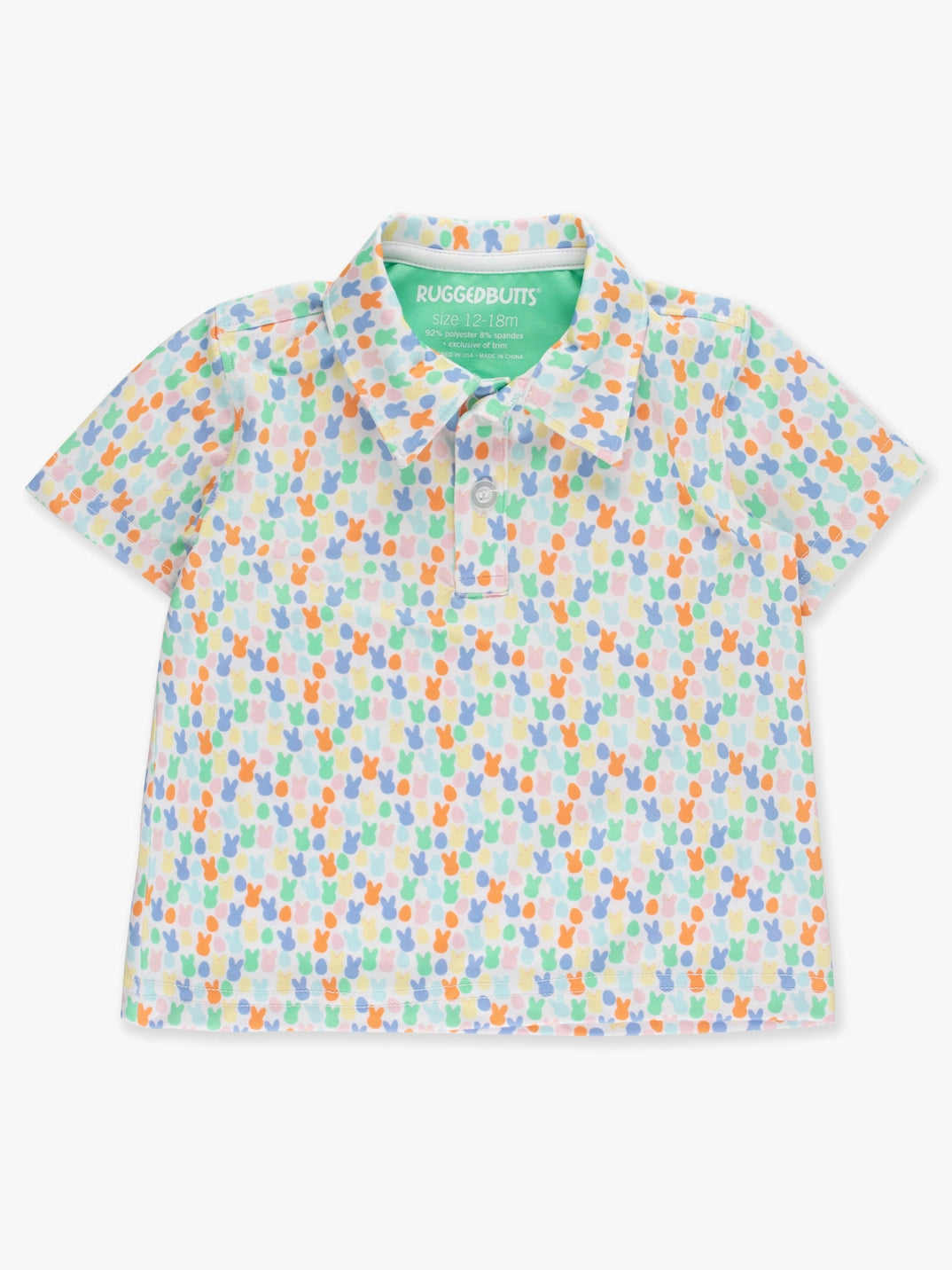 Boys Hoppy Eggs Knit Short Sleeve Performance Polo