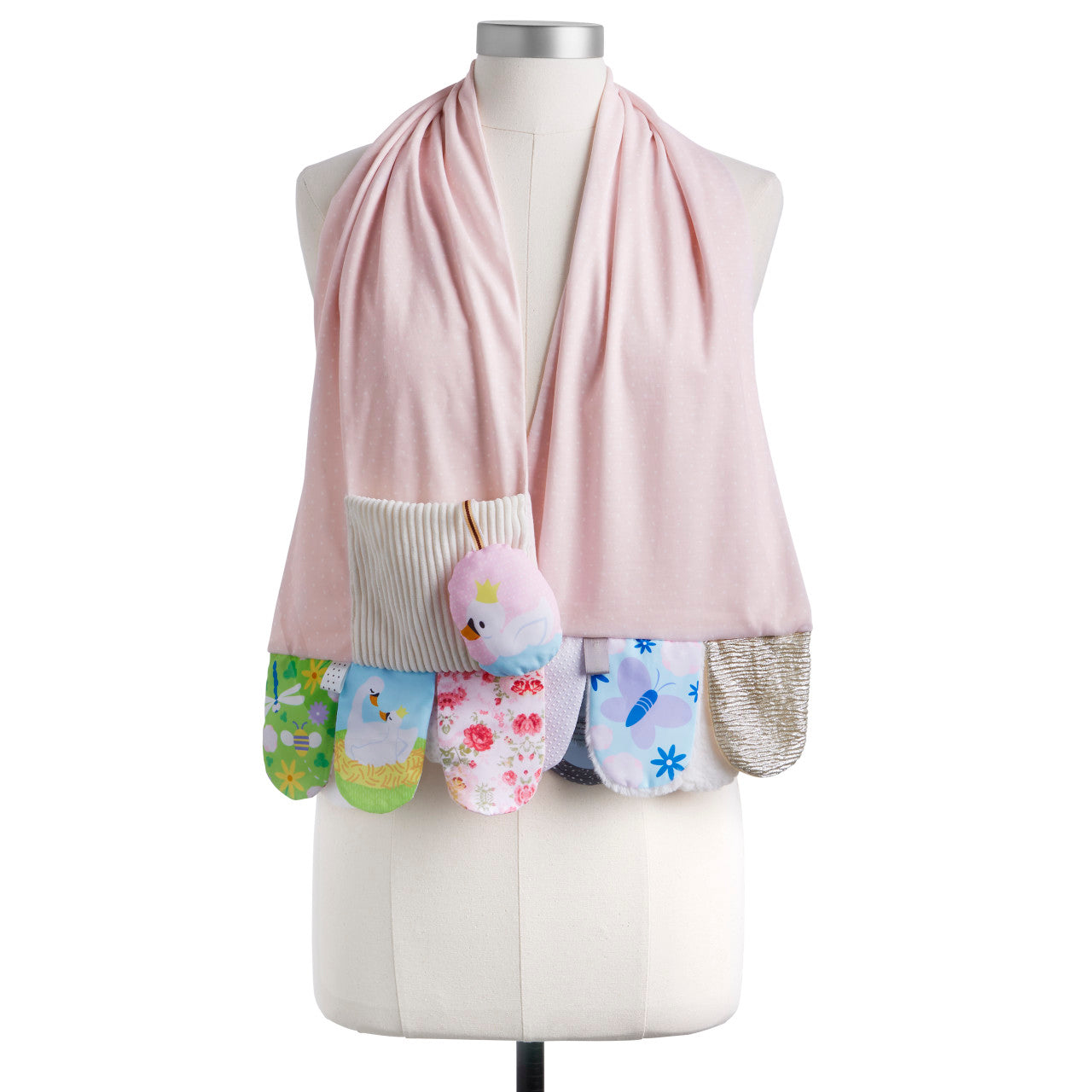 Mommy & Me Activity Scarf - Pink Swan