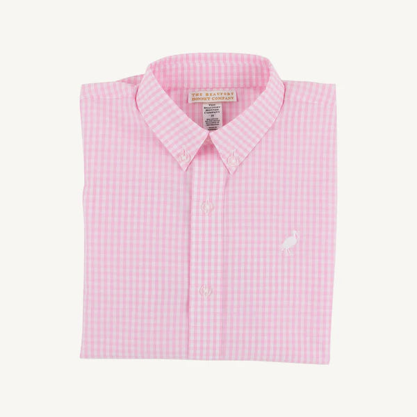 TBBC Dean's List Dress Shirt Pink Greenbrier Gingham
