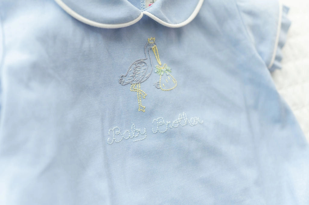 Baby Brother Embroidered Bubble