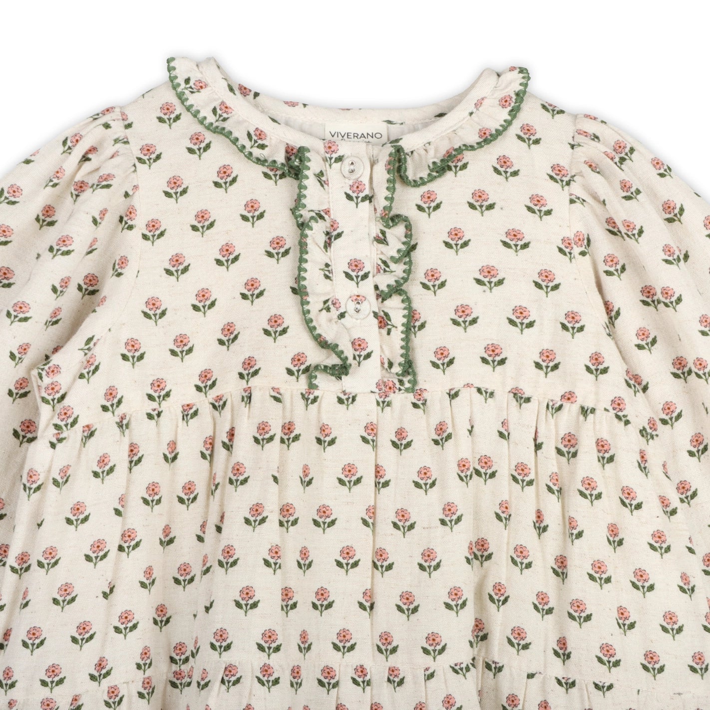 Natural Bella Block Printed Floral Dress
