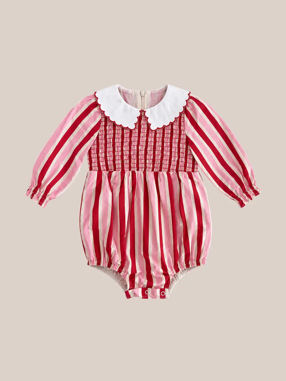 Baby Hawthorn Romper in Candy Cane Stripe