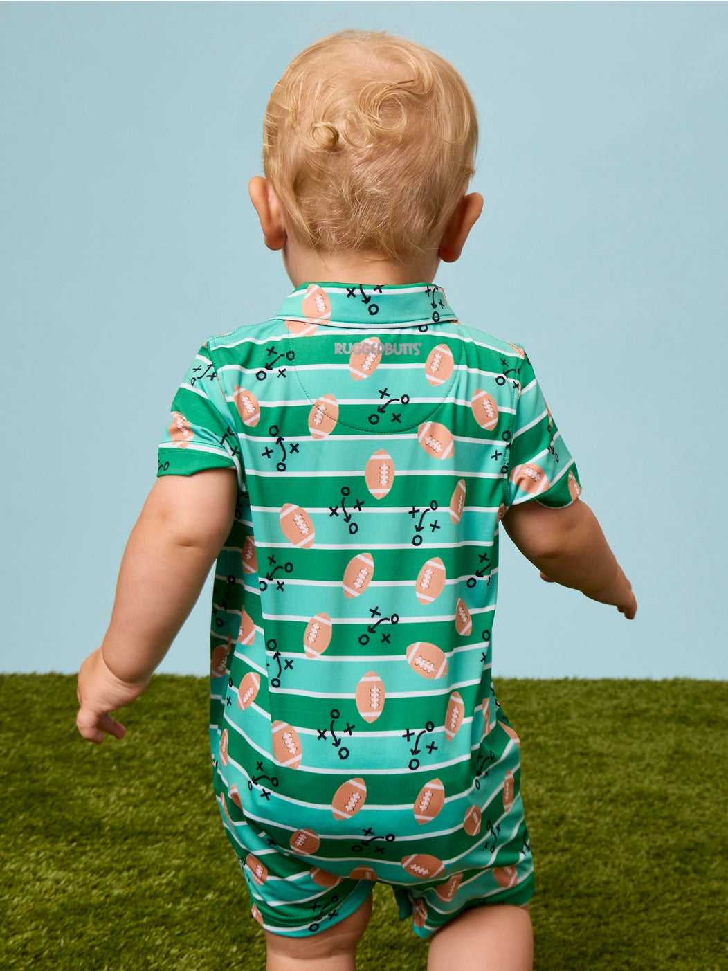 Touchdown Football Performance Polo Romper