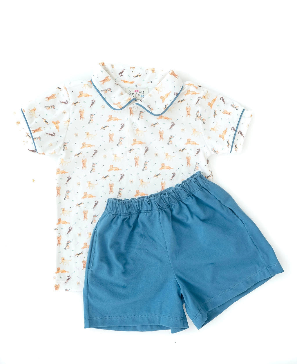 Puppies Pima Shep Polo/Shorts Set