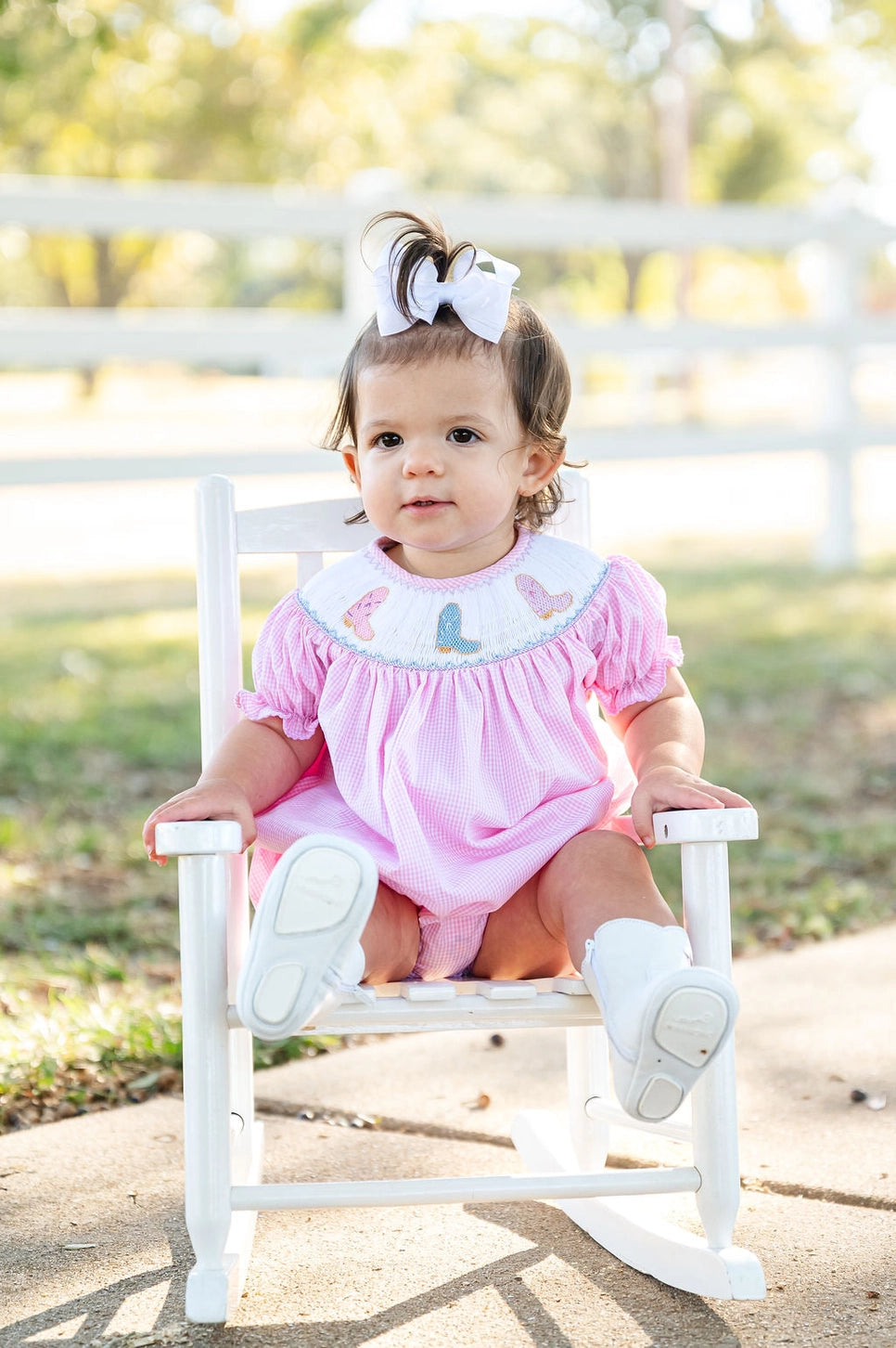 Cowgirl Boots Smocked Birdie Bubble