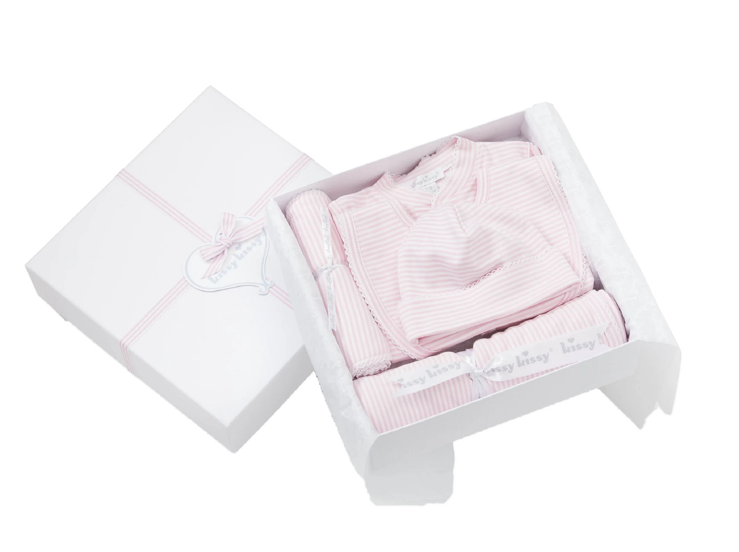 Kissy Pink Striped 5 Piece Gift Set