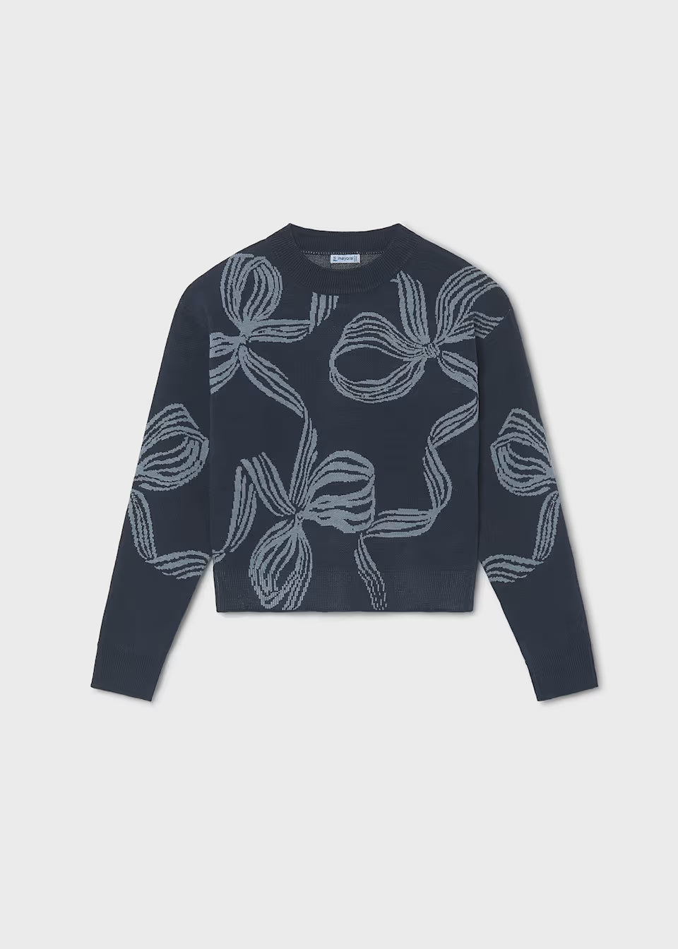 Navy Bow Detail Sweater