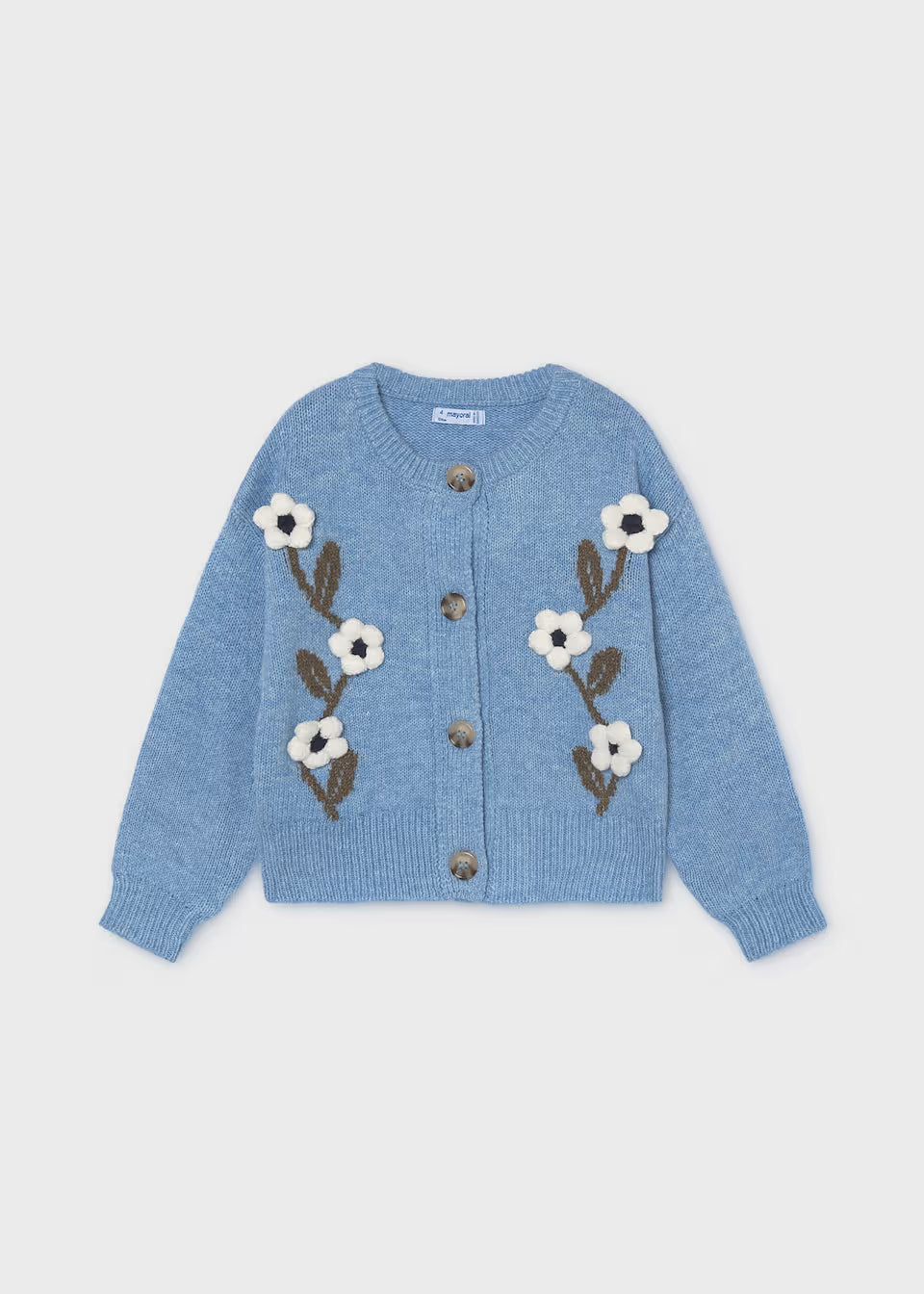 Sky Blue Floral Cardigan