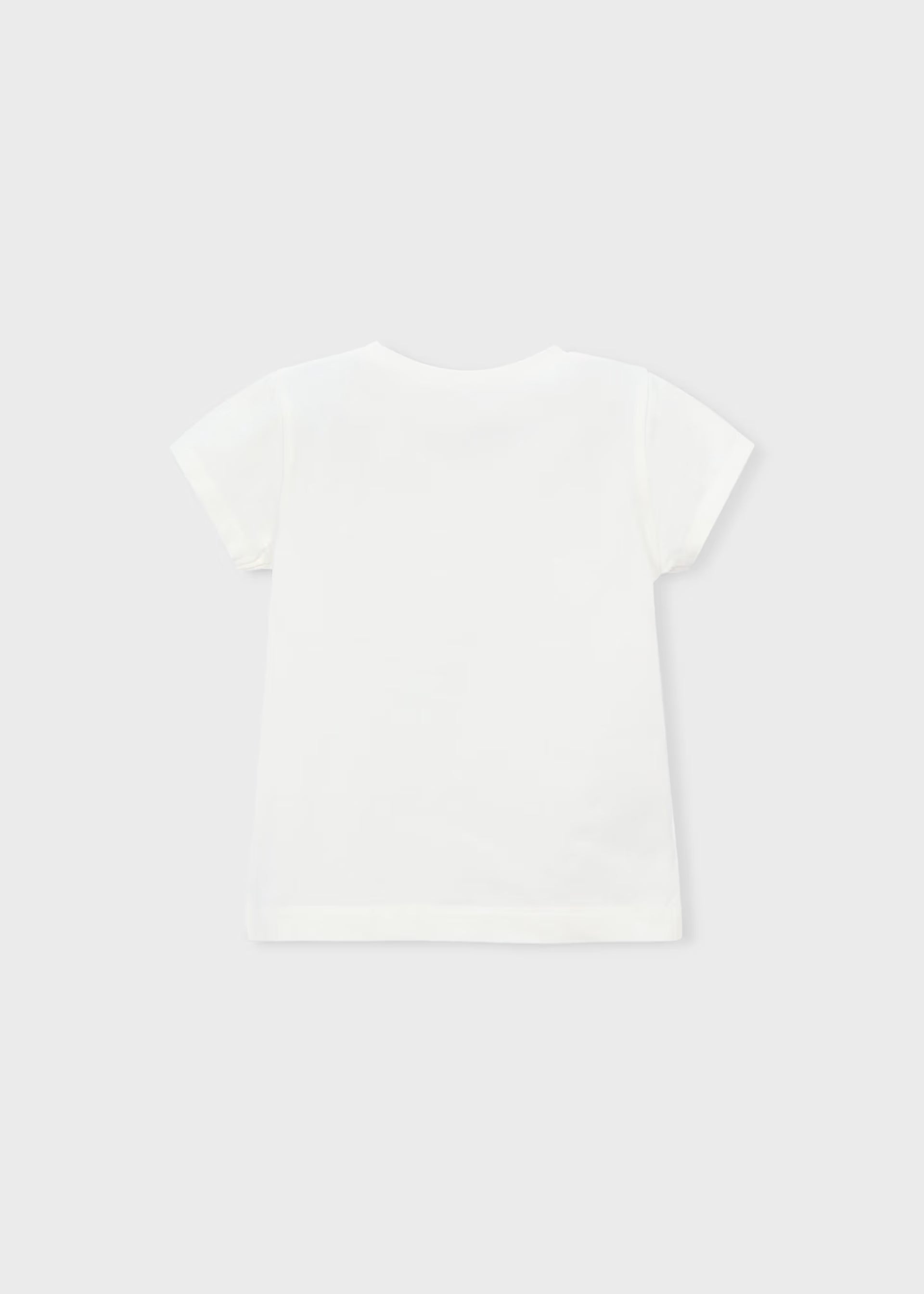 White Navy Rope Flower SS Tee